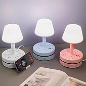 abordables electrodomésticos-Portalámparas de escritorio, lámpara de escritorio LED, luz de noche junto a la cama con enchufe que se puede utilizar en múltiples funciones. 3 tipos de luces ajustables. 3 * enchufe 2 * interfaz usb