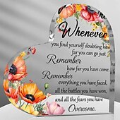 abordables Statues-Cadeaux de motivation en acrylique pour femme, décoration de bureau inspirante, encouragement des étudiants, cadeaux de motivation, collège, lycée, université, plaque positive pour collègue, amie,
