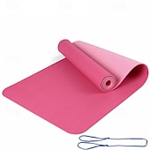 voordelige Anti-stress-tpe6mm tweekleurige yogamat set van vijf stuks voor sport fitness stretching latex 2080 weerstandsriem wordt geleverd met rugzakriem