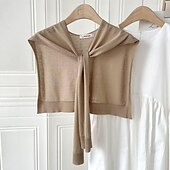 voordelige bruiloft gast wraps-Damesomslag leuke Style Mouwloos Zijde Bruiloftsomslagen Met Pure Kleur Voor Bruiloft Zomer