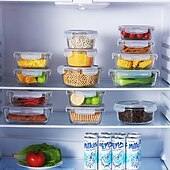 economico Stoccaggio cucina-Contenitore Per Il Pranzo In Vetro Borosilicato Ad Alto Contenuto Di Contenitori Per La Preparazione Dei Pasti Contenitori Per Alimenti In Vetro Con Coperchi Per La Cucina &amp; organizzazione
