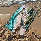Недорогие наборы пляжных полотенец-пляжное полотенце удобные одеяла любовь морская серия банное полотенце большое полотенце с 3d принтом полотенце банное полотенце пляжная простыня одеяло классическое 100% микроволокно