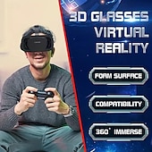 economico Elettronica per il benessere personale-Cuffie 3D VR Occhiali per realtà virtuale intelligenti Casco VR per iPhone/Smartphone Android Lenti del telefono con controller Binocolo