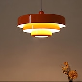 preiswerte Pendelleuchte-LED-Kronleuchter, Deckenleuchte, Macaron, Retro-Aluminium, nordischer Stil, Café-Bar, warmes Licht, 1 Licht, 110–120 V, 220–240 V