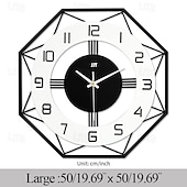 Недорогие металлический декор стен-Большие настенные часы для декора гостиной 16-дюймовые бесшумные современные настенные часы настенные часы на батарейках не тикающие черные деревянные декоративные часы настенные для кухни спальни