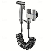 cheap Bathroom Gadgets-Toilet Hand Held Bidet Faucet Sprayer Bidet Set Sprayer Gun Toilet Spray For Bathroom Self Cleaning Shower Head (with 78 Inch Extension Pipe And Dual Control Angle Valve)