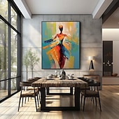 preiswerte Gemälde mit Menschen-Großes handgemaltes Pattle-Messer-Ballett-Ölgemälde einer tanzenden Frau, tanzendes Mädchen-Ölgemälde, Kunst auf Leinwand, tanzende Mädchen-Wandkunst, abstraktes Gril-Gemälde für Schlafzimmer,