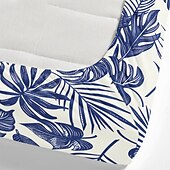 cheap Sheets &amp; Pillowcase-Leaves Spring Pattern Fitted Sheet Set 100% Cotton Ultra Soft Breathable Silky Bed Sheets Deep Pocket Bedding Sheets 3 Piece Queen King Size