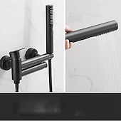 رخيصةأون حنفيات المطبخ LED-حنفية حوض الاستحمام - الحديث المعاصر مطلي تركيب الحائط صمام سيراميكي Bath Shower Mixer Taps