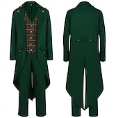 cheap Outfits-Retro Vintage Punk &amp; Gothic Medieval Blouse / Shirt Pants Cosplay Costume Ren Faire Vampire Gentleman Men&#039;s Viking Fantasy Halloween Carnival Masquerade Party / Evening Adults&#039; Coat Blouse Pants