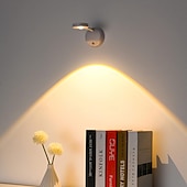 お買い得  パックライト-ワイヤレス LED スポットライト キャビネットライト ピクチャーライト リモコン付き LED 壁取り付け用燭台 モーションセンサー デコ ナイトライト 3色調光 サンセット アンビエント ウォールランプ ディスプレイランプ