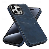 お買い得  iPhone用ケース-電話 ケース 用途 iPhone 16 iPhone 15 Pro Max iPhone 14 13 12 11 Pro Max Mini SE X XR XS Max 8 7 Plus バックカバー 超薄型 黄ばんでいない カード挿入口 レトロ風 TPU PUレザー