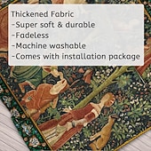 tanie Tkanina średniowieczna-Średniowieczny Gobelin Malarski Gobelin z epoki średniowiecza Sztuka na ścianę Duży gobelin Dekoracja muralu Fotograficzne tło Koc Zasłona Dom Sypialnia Salon Dekoracja