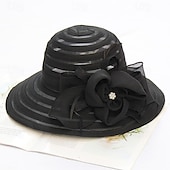 ieftine Pălării &amp; Fascinatoare-Palarioare Palarie Veșminte de cap Acrilic / Bumbac Clop Floppy Palarie de soare Casual Concediu Elegant Epocă Cu Pene Funde Diadema Articole Pentru Cap