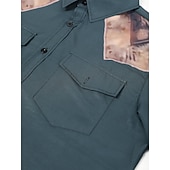 preiswerte Westernhemden für Herren-Herren Cowboy Hemd Westernhemd Cowboy-Shirt Langarm Tropisch Modisch Designer Outdoor Täglich Herbst Winter Umlegekragen Bedruckt Button-Down Schwarz Gelb Marineblau Grün
