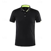 olcso Férfi klasszikus póló-Férfi Golfing golf póló Munka Hétköznapi Hajtóka Rövid ujjú Alap Modern Sima Gomb Tavaszi nyár Normál Fekete Fehér Piros Sötétkék Medence Narancssárga Golfing