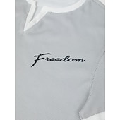 cheap Men&#039;s 3D T-shirts-Men&#039;s Graphic Patchwork Letter Waffle T Shirt Short Sleeve T shirt 3D Print V Neck Shirt Designer Retro Vintage Casual Sports Outdoor Holiday Going out Black Blue Brown Spring &amp; Summer Clothing
