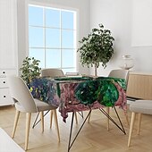abordables Manteles-Mantel rectangular con estampado de hidromasaje, mantel rectangular impermeable para cocina y comedor