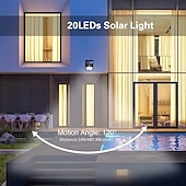 cheap Outdoor Wall Lights-Solar Motion Sensor Wall Light 20LEDs Tri-operating Modes IP65 Waterproof Outdoor Light for Yard Garden Fence Garage