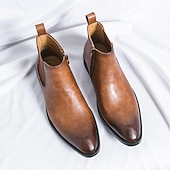 abordables Bottes de Chelsea-Bottines Chelsea classiques marron pour hommes avec finition lisse, style bottines intemporel pour hommes, parfaites pour les événements décontractés, au bureau et en soirée
