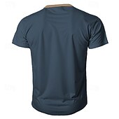 baratos Palavras Engraçadas-Homens Gráfico Letra Camisa Henley Camiseta Waffle Manga Curta Impressão 3D Retro Vintage Estilo de rua Esportes Casual Feriado Primavera Verão Preto Azul Marinha Marron Verde Henley Camiseta Henley