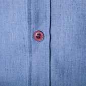 preiswerte Business Casual-Herren Hemd leinenhemd Hemd aus Baumwollleinen Sommerhemd Strandhemd Knopfhemd Glatt Hawaiianisch Festtage Blau Dunkelblau Langarm Kargen Frühling &amp; Herbst Bekleidung Spleißen