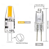 Χαμηλού Κόστους LED Bi-pin Λάμπες-6 τμχ/10 τμχ 200 lumens g4 λαμπτήρας led cob χωρίς τρεμόπαιγμα για κάτω από το φως του ντουλαπιού, φώτα οροφής, rv, βάρκες, φωτισμός εξωτερικού χώρου αντικατάσταση αλογόνου