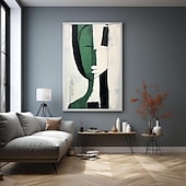 abordables Peintures Abstraites-figure peintures abstraites visages peints à la main peinture à l&#039;huile moderne tentures murales faites à la main art conception simple toile cadre photo illustration décor de cuisine grande taille