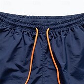 お買い得  メンズアクティブショーツ-男性用 スウェットショーツ ショーツ スポーツ 日常 速乾性 快適 ポケット ドローストリング 弾性ウエスト 平織り ショート 体操服 カジュアル アクティブウェア ブラック ホワイト マイクロエラスティック