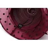 olcso Fascinatorok és kalapok-Elegáns Retró Rockabilly Halászsapka Elragadó ember Szalma napkalap Pöttyös Pöttyös Jelmez Női Tengerpart Parti Alkalmi / Napi Felnőttek Kalap
