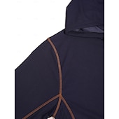 olcso Gofri kötött póló-Férfi Póló Gofri Henley ing Henley ing Tee Top Hosszú ujj Henley Tavasz &amp; Ősz Sima Divat Dizájn Alap Kollázs Kapucni Vakáció Utca Alkalmi Fekete Fehér Tengerészkék Férfi felső póló