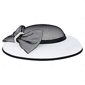 tanie Fascynatory i kapelusze-kapelusze nakrycia głowy włókno beret kapelusz słońce kapelusz spodek kapelusz wesele spotkanie przy herbacie eleganckie wesele z kokardką perły nakrycie głowy nakrycia głowy