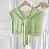 voordelige bruiloft gast wraps-Damesomslag leuke Style Mouwloos Zijde Bruiloftsomslagen Met Pure Kleur Voor Bruiloft Zomer