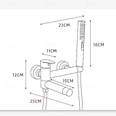 رخيصةأون حنفيات المطبخ LED-حنفية حوض الاستحمام - الحديث المعاصر مطلي تركيب الحائط صمام سيراميكي Bath Shower Mixer Taps