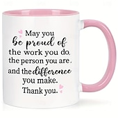levne Šálky a hrnečky-1ks hrnek na kávu, můžete být hrdí - perfektní dárek s poděkováním pro ženy učitelky sestry spolupracovníky a šéfy - kapacita 11 oz