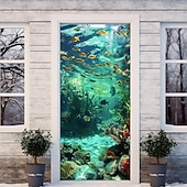 levne Garážové a dveřní bannery-podvodní jeskyně dveřní kryty dveří gobelín dveřní záclona dekorace pozadí dveřní prapor pro přední dveře statek dovolená party dekor zásoby