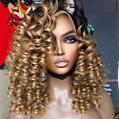 economico Parrucche lace front capelli veri-Capelli umani di Remy 13x4 Pizzo Frontale Parrucca Parte libera Brasiliano Onda sciolta Multicolore Parrucca 130% 150% Densità dei capelli con i capelli del bambino Capelli schiariti Pre-a pizzico Per
