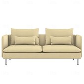 baratos Cobertura de Sofa-Capa de Sofá 3 Lugares Cor Sólida com Almofadas Revestidas em Algodão 100% com Braços