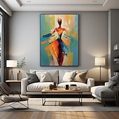 preiswerte Gemälde mit Menschen-Großes handgemaltes Pattle-Messer-Ballett-Ölgemälde einer tanzenden Frau, tanzendes Mädchen-Ölgemälde, Kunst auf Leinwand, tanzende Mädchen-Wandkunst, abstraktes Gril-Gemälde für Schlafzimmer,