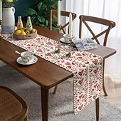 baratos Toalhas de Aparador-Inspirado em william morris arte estilo impressão corredor de mesa estilo country, decoração de mesa de jantar de cozinha, corredores de mesa de decoração de impressão para interior ao ar livre casa