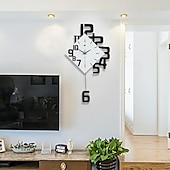 economico Decorazioni da parete-personalità creativa orologio digitale moda stile europeo orologio da parete soggiorno orologio da parete decorativo in legno esplosione al quarzo 34 38 50 cm