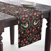 baratos Toalhas de Aparador-Inspirado em william morris arte estilo impressão corredor de mesa estilo country, decoração de mesa de jantar de cozinha, corredores de mesa de decoração de impressão para interior ao ar livre casa