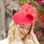 billige Partyhatter-pannebånd hatter hodeplagg fiber solhatt tallerkenhatt topp hatt bryllup teselskap elegant bryllup med blonder side tyll hodeplagg hodeplagg