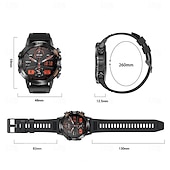tanie Smartwatche-K52 Smart Watch Męski 1.39 cala Ekran IPS Bluetooth Połączenie Custom Dial Monitor Tętna Zdrowie Monitoring Sportów na Zewnątrz Smartwatch