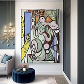 preiswerte Abstrakte Gemälde-Pablo Picasso, der Maler, Ölgemälde, handgemaltes Guernica-Ölgemälde auf Leinwand von Pablo Picasso, Museumsqualität, 100 % handgemalt