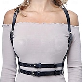 baratos Acessórios e mais-Punk e gótico Steampunk Arnês de Cintura Cinto de arnês Suspensórios Homens Mulheres Baile de Máscaras Festa dia das Bruxas Adulto Suspensórios