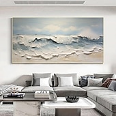 Handmade Original sea wave Oil Painting On Canvas Wall Art Decor Abstract Minimalist  Painting for Home Decor With Stretched Frame/Without Inner Frame Painting4