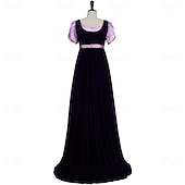 cheap Dresses-Medieval Regency Period Chemise OverDress Viking Color Block Fancy Dress Women's Royal Carnival Masquerade Dailywear Adults Dress Gloves Waist Belt