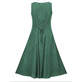 cheap Dresses-Retro Vintage Punk &amp; Gothic Medieval Vacation Dress Dress Masquerade Outlander Women&#039;s Halloween Party Vacation Dress sca Medieval Clothing