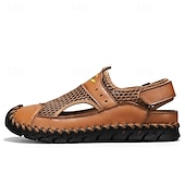 preiswerte Outdoor-Sandalen-Braune Mesh-Sandalen für Herren – atmungsaktive und stylische Sommerschuhe für Strand, Urlaub &amp; Outdoor-Aktivitäten